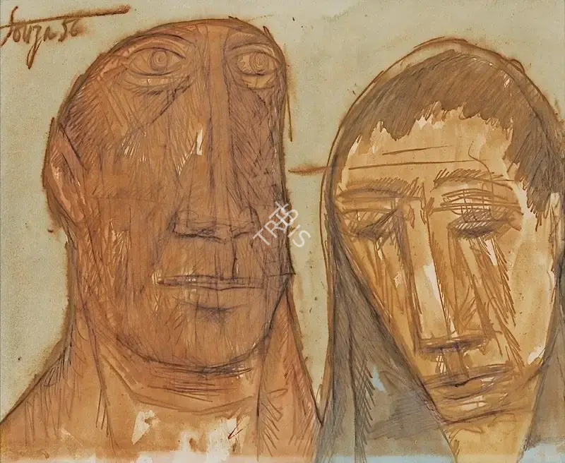 Souza, F.N. (Artist). Untitled, 1956 | Painting