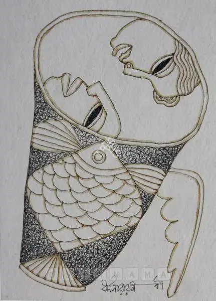 Dasgupta, Dharmanarayan (Artist). The Reflection, 1997 | Drawing