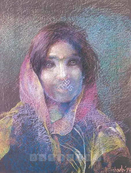 Bhattacharjee, Bikash (Artist). Portrait, n.d. | Painting