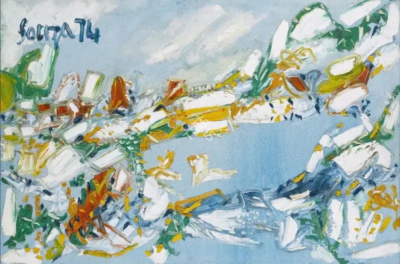 Souza, F.N. (Artist). The Lake, 1974 | Painting