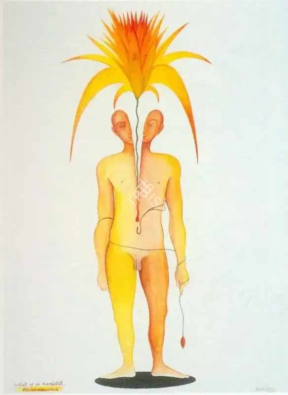 Nair, Surendran (Artist). Portrait of an Evangalist Cuckoonebulopol, 2001 | Painting