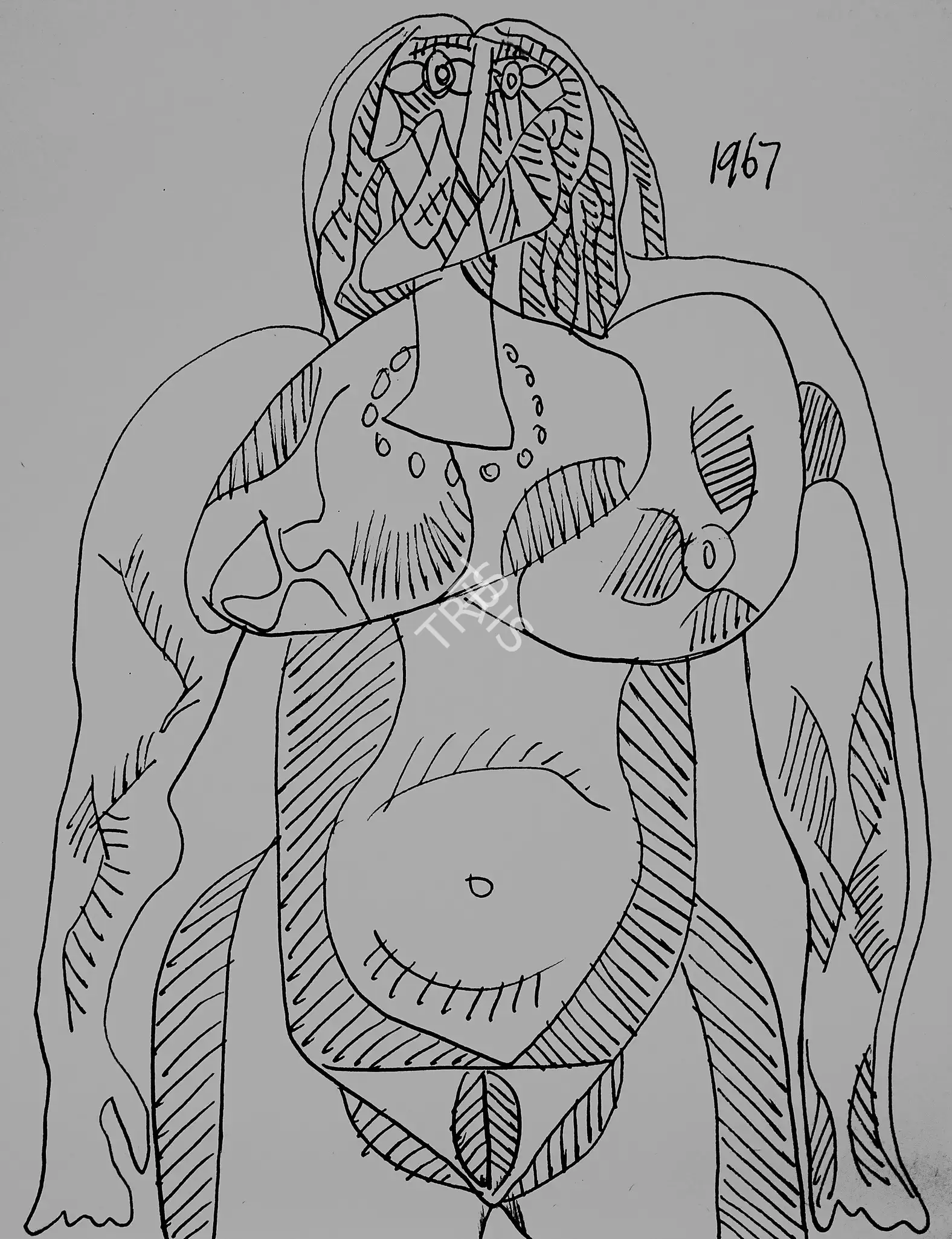Souza, F.N. (Artist). Untitled, 1967 | Drawing