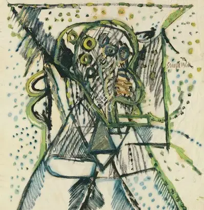 Souza, F.N. (Artist). Untitled (Head), 1966 | Painting