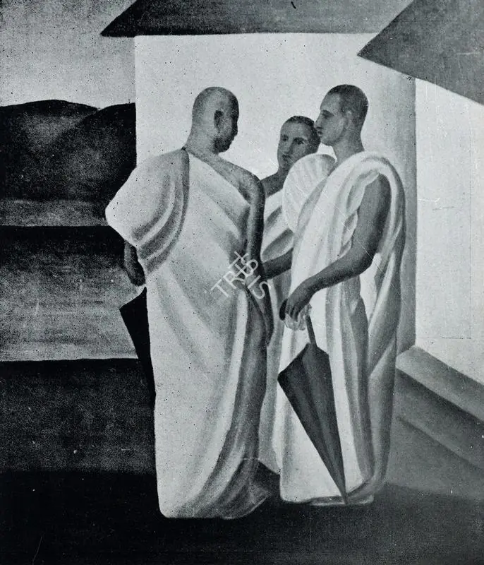 Keyt, George (Artist). Group of Bhikshus. 1930 | Marg, April 1947 | Painting | FineArts | 00673701