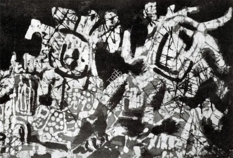 Surendranath, P.B. (Artist). Composition in Batik - B. n.d. | Artrends, April 1964 | Tapestry | FineArts | 00551250