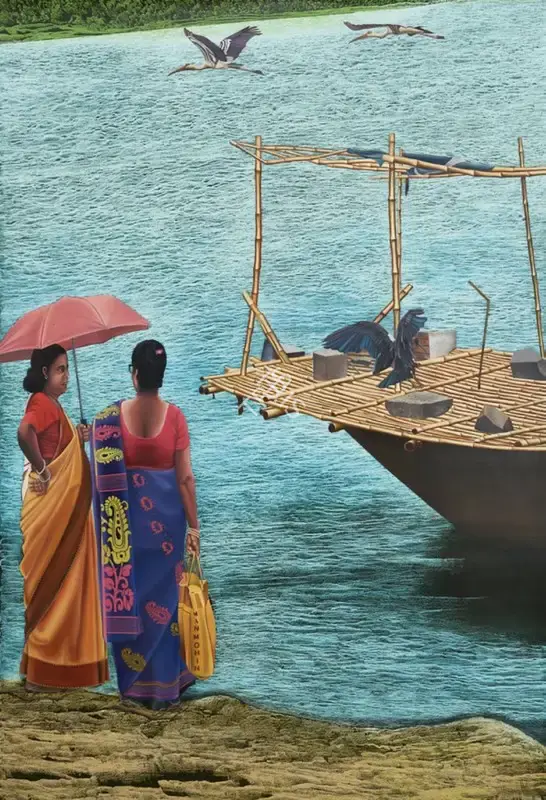 Mohapatra, Jagannath (Artist). Gossiping before Journey, 2024 | Painting