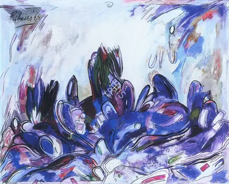 Ribeiro, Lance (Artist). Overgrown In Blue, 1965 | Painting