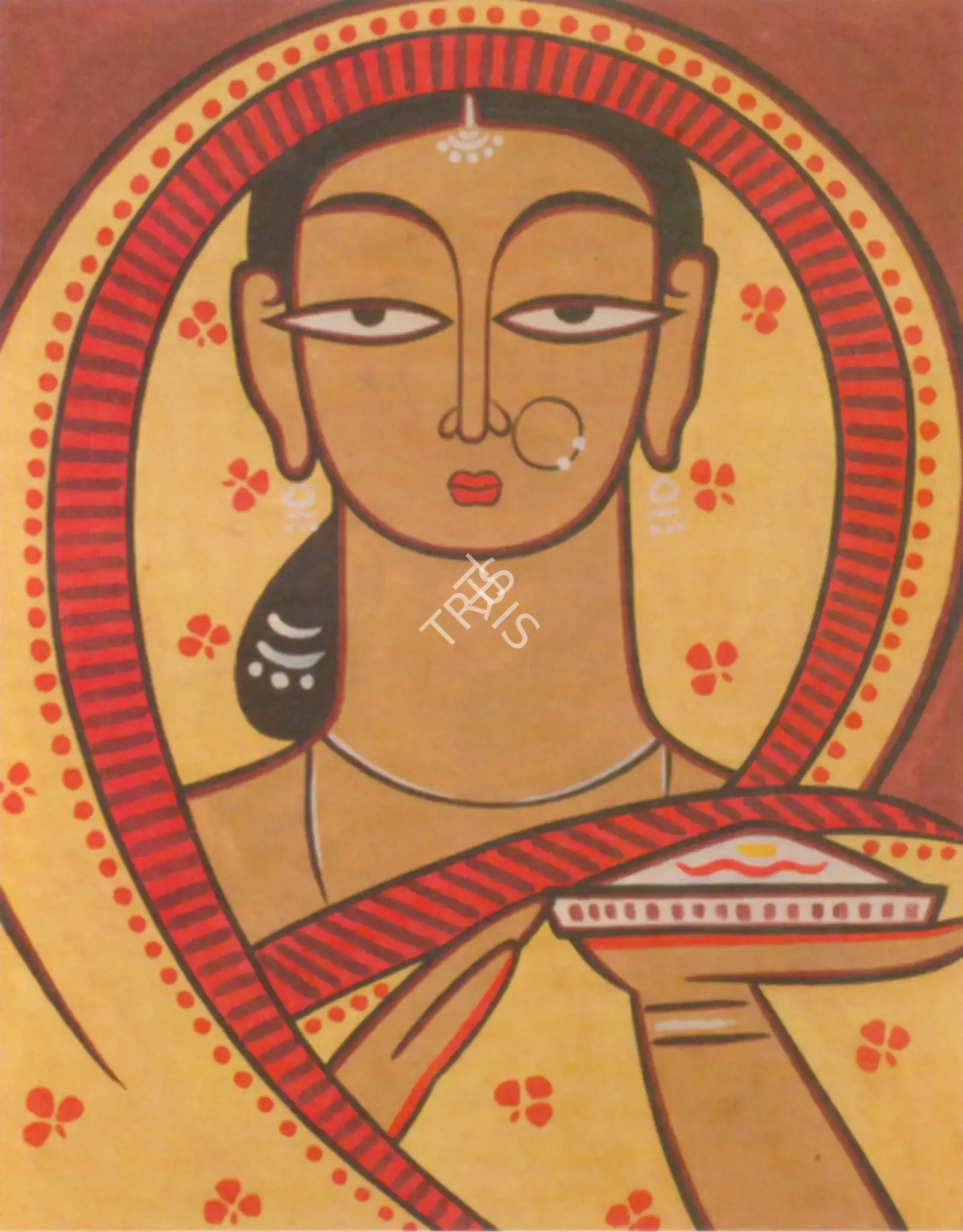 Roy, Jamini (Artist). Pujarini, n.d. | Painting