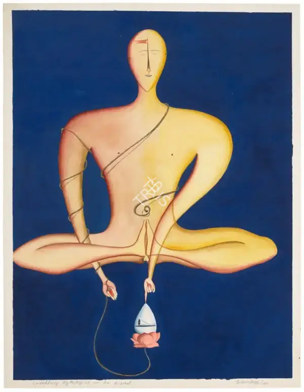 Nair, Surendran (Artist). Corollary Mythologies - An Acrobat. Watercolour on paper, 1997 | Painting | FineArts | 00545964