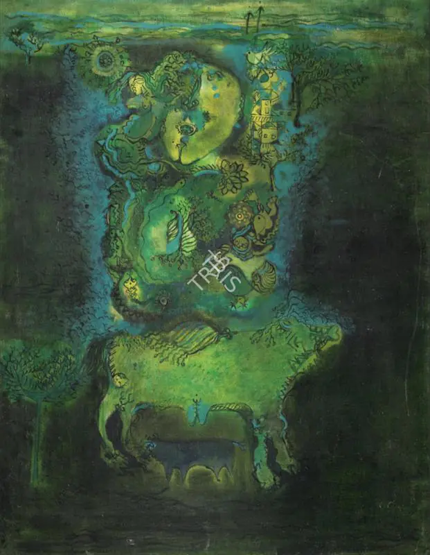 Das, Amitava (Artist). The Emerald Forest. Oil on canvas, 1969 | Painting  | 00866638