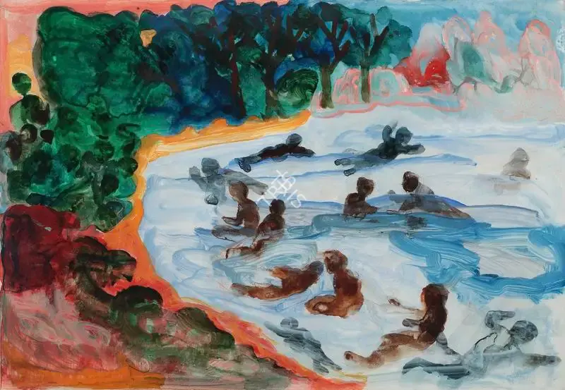 Khakhar, Bhupen (Artist). Bathers, n.d. | Painting