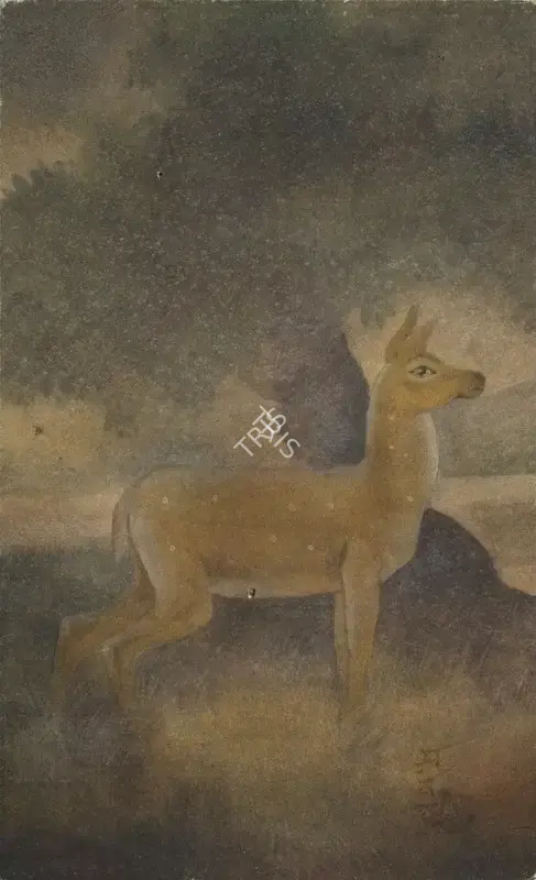 Tagore, Abanindranath (Artist). The Deer. Watercolour on cardboard, c.1925 | Painting | FineArts | 00646829