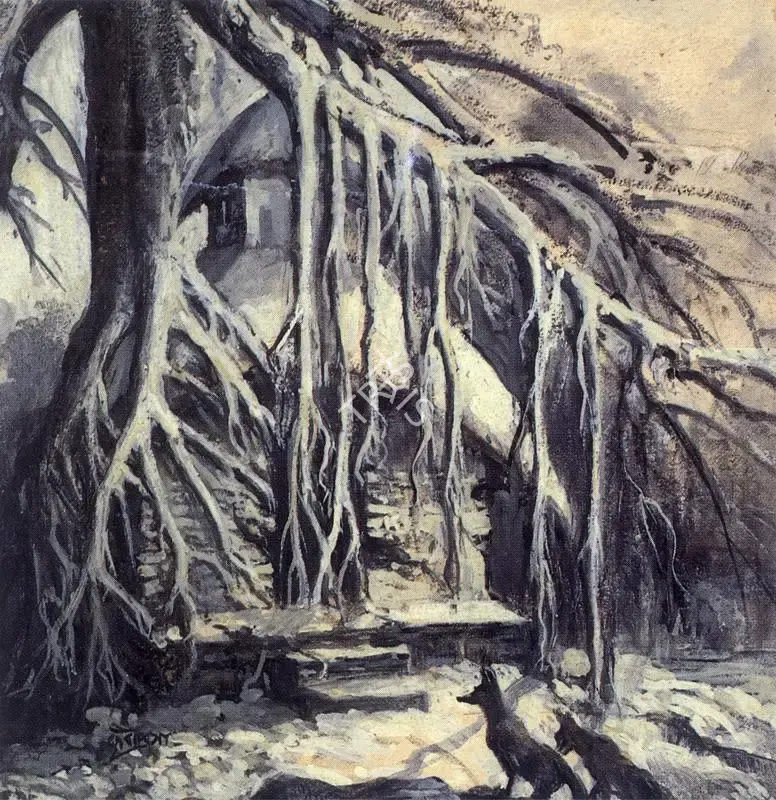 Roy Chowdhury, D.P. (Artist). Era's End. Gouache on card, n.d. | Painting  | 00876889