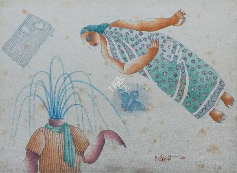 Dasgupta, Dharmanarayan (Artist). Untitled. Coloured pencil and watercolour on paper, 1994 | Painting | FineArts | 00646253