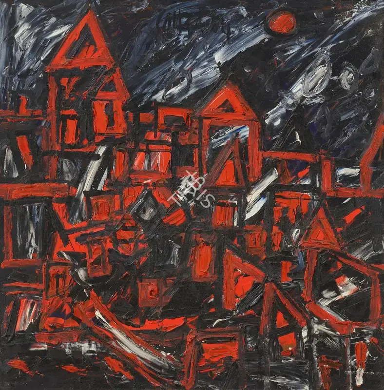 Souza, F.N. (Artist). Landscape of Hampstead, London, 1964 | Painting