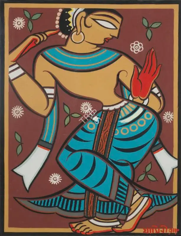 Roy, Jamini (Artist). Gopini, n.d. | Painting