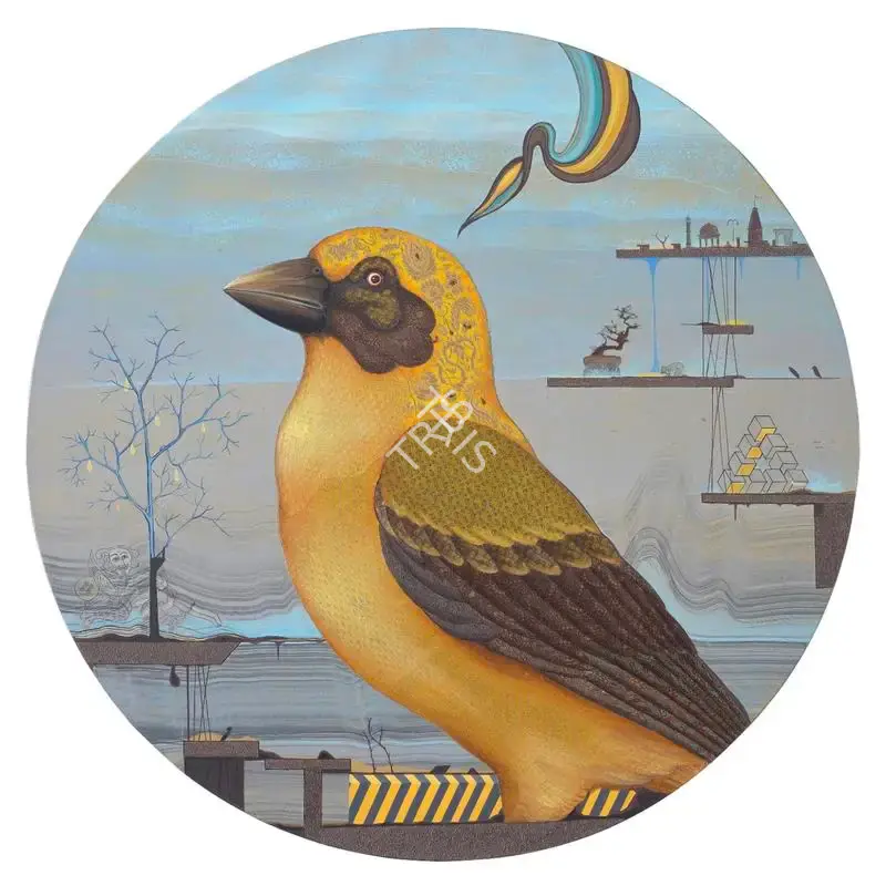 Panda, Jagannath (Artist). Untitled. Acrylic and fabric on canvas, 2020 | Painting | FineArts | 00546751