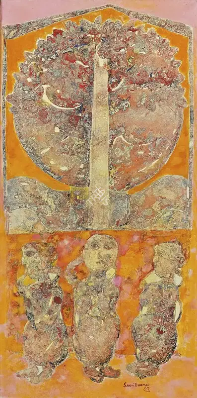 Burman, Sakti (Artist). Untitled. Oil on canvas, 1967 | Painting | EconomicsArt | 00871384