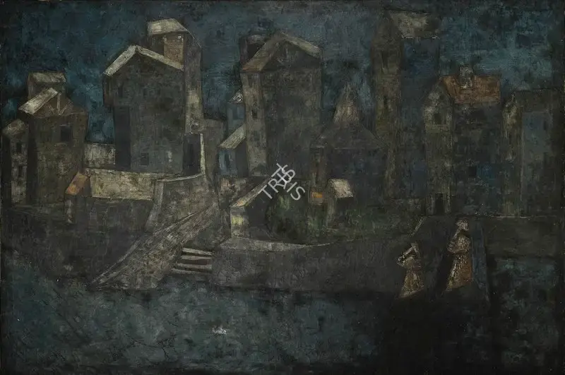 Sagara, Piraji (Artist). Mute Evening. Oil on canvas, 1962 | Painting | FineArts | 00897309