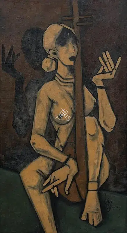 Husain, M.F. (Artist). Musician, n.d. | Painting