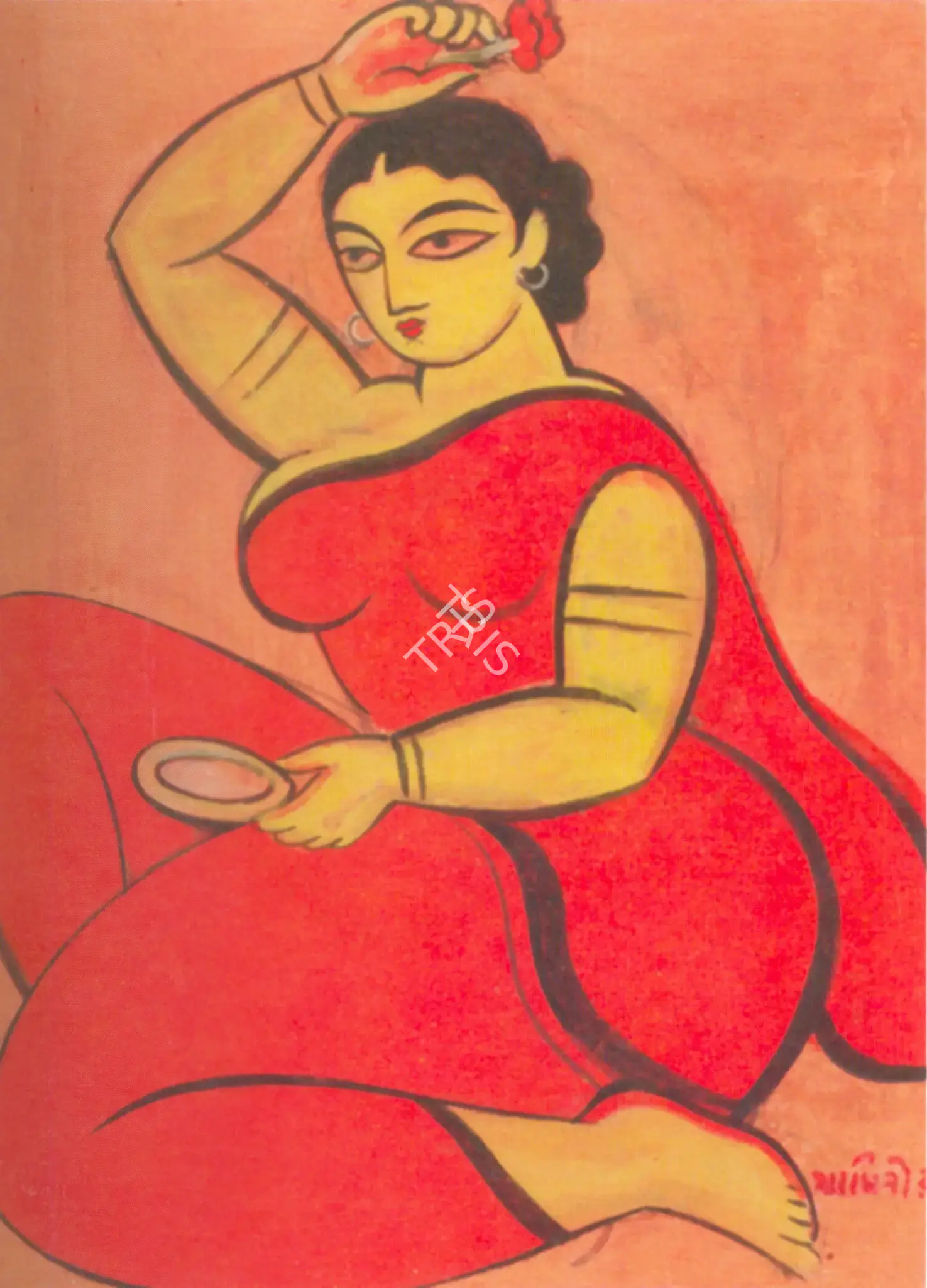 Roy, Jamini (Artist). Seated Woman, n.d. | Painting