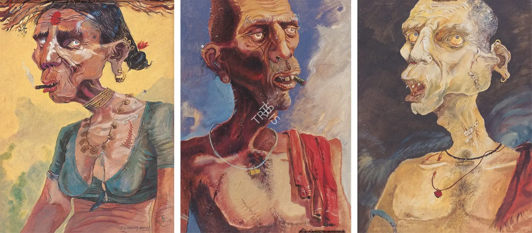 Chander Shekhar, P.S. (Artist). Expressions Series. Acrylic on board, 1993 | Painting | FineArts | 00900446