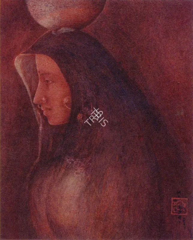 Dey, Manishi (Artist). A Woman carrying a Water Jar, 1957 | Painting