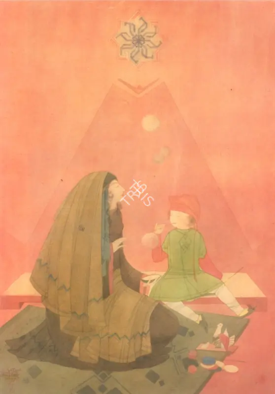 Chughtai, M.A.R. (Artist). Untitled. Watercolour on paper, n.d. | Painting  | 00880618