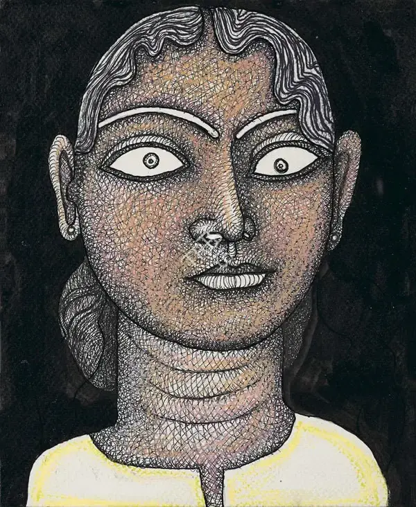 Chowdhury, Jogen (Artist). Young Girl, 2014 | Painting