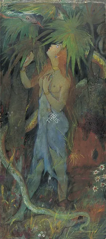 Ara, K.H. (Artist). Woman and Desire, 1933 | Painting