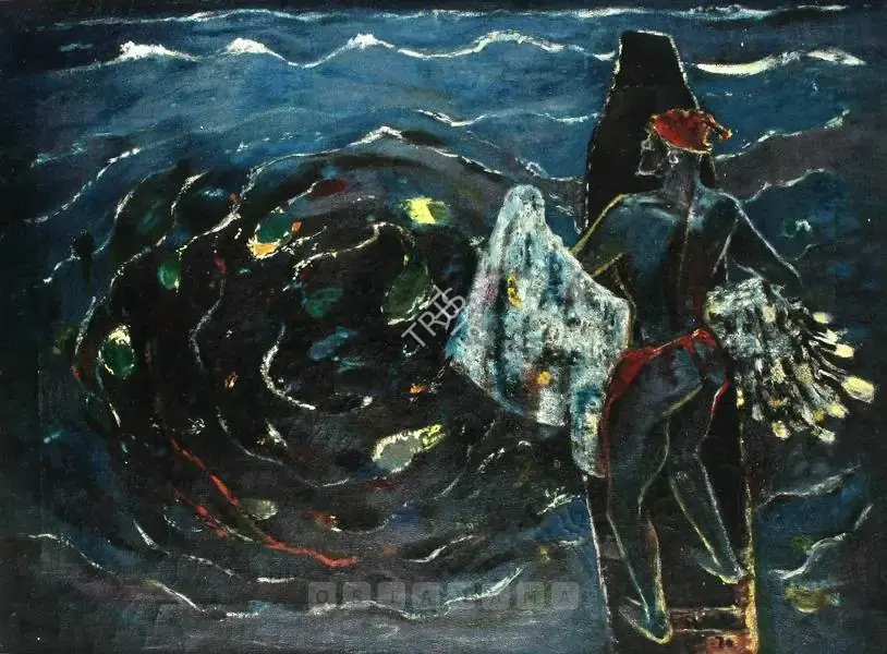 Hebbar, K.K. (Artist). Untitled. Oil on canvas, 1970 | Painting | FineArts | 00897194