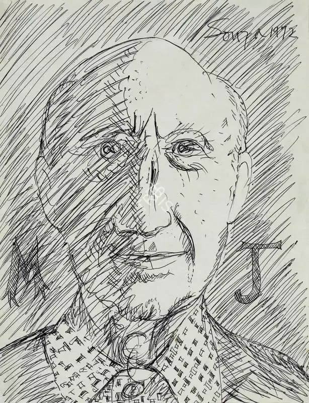 Souza, F.N. (Artist). Untitled. Pen and ink on paper, 1972 | Drawing | FineArts | 00342760