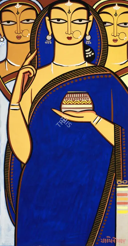 Roy, Jamini (Artist). Untitled (Three Women), n.d. | Painting