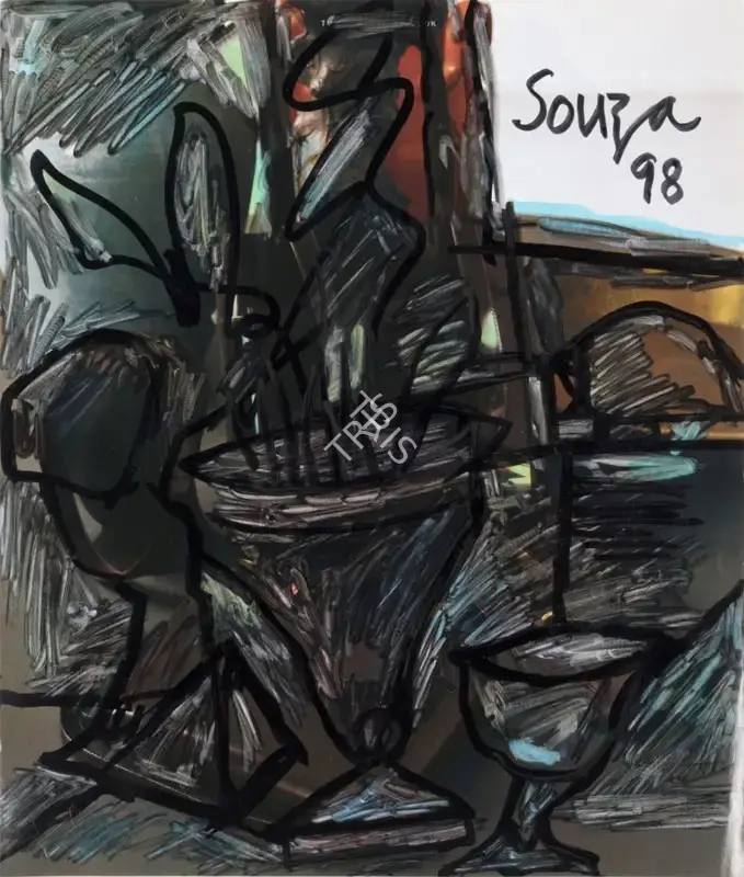 Souza, F.N. (Artist). Untitled (Still Life by a Window), 1998 | Painting