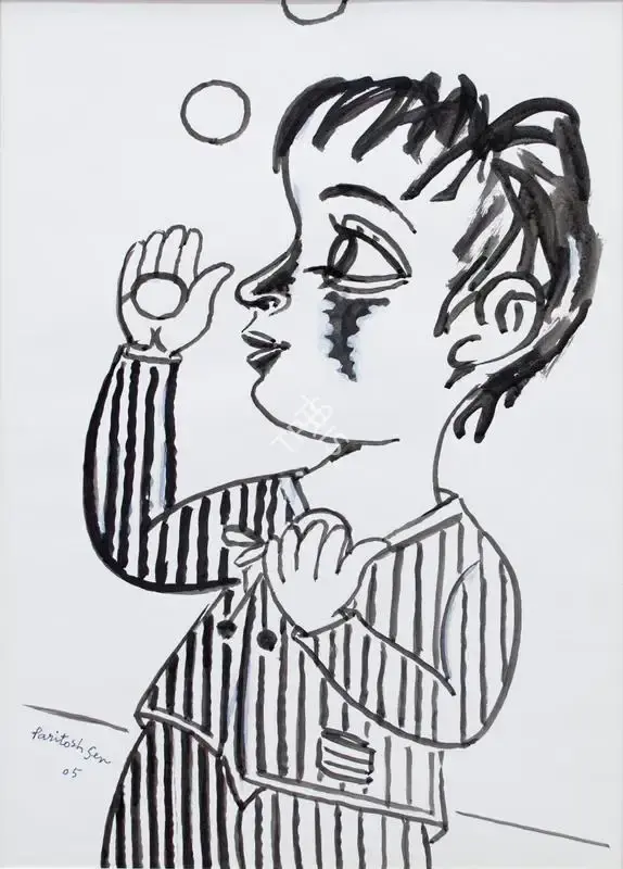 Sen, Paritosh (Artist). Untitled (Boy Juggling), 2005 | Drawing