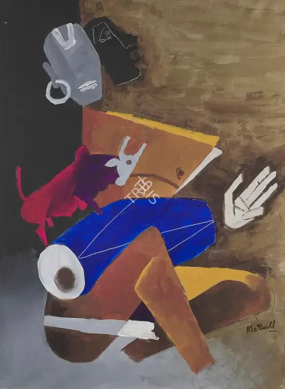 Husain, M.F. (Artist). Drummer, c.1980s | Painting