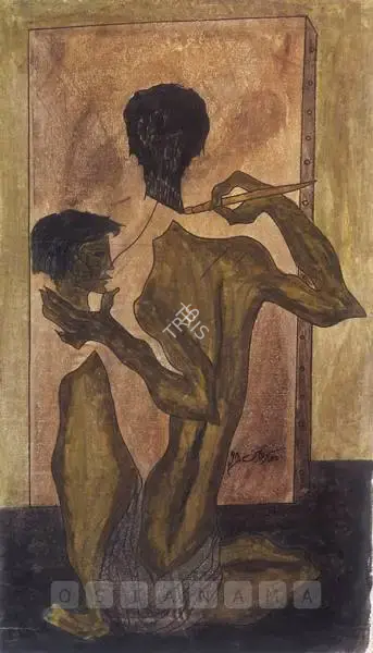 Sadequain (Artist). Self Portrait, 1968 | Painting