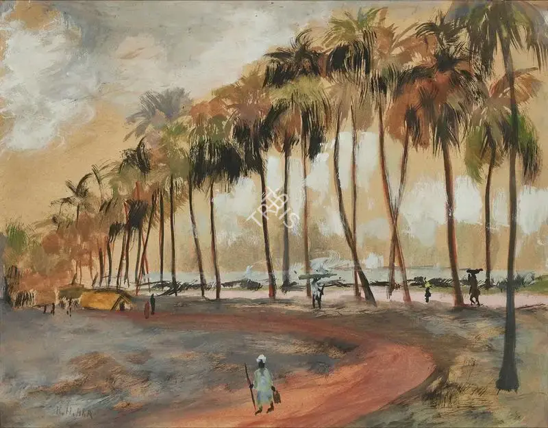 Ara, K.H. (Artist). Untitled (Juhu Beach), n.d. | Painting