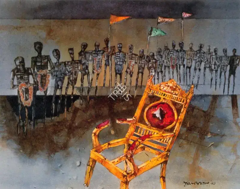 Ray, Shyamal Dutta (Artist). The Throne, n.d. | Painting