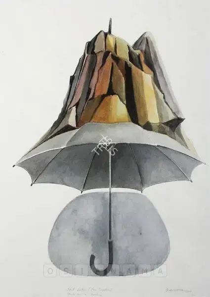 Nair, Surendran (Artist). Still Life (For Sisyphus) Study For A Painting. Watercolour on paper, 2002 | Painting  | 00879914