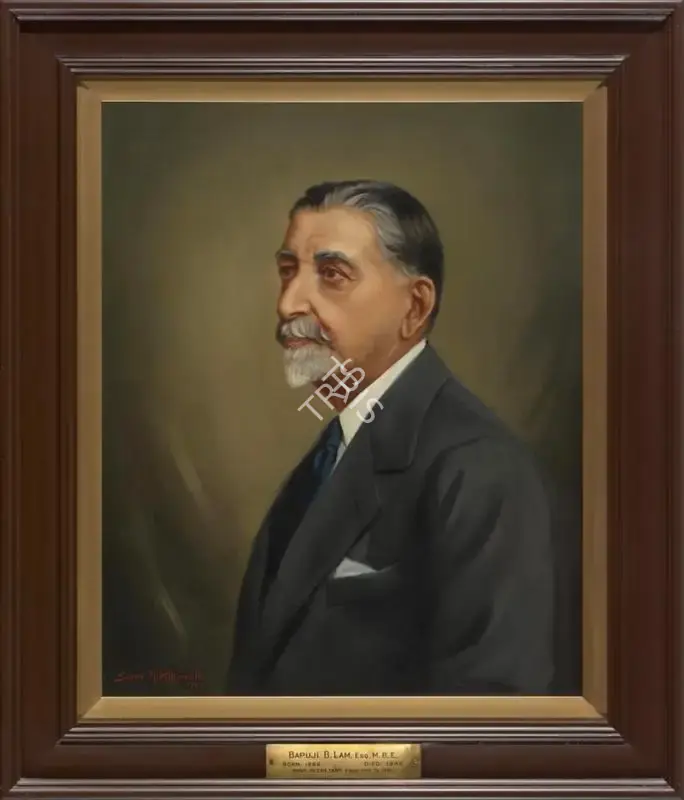Pithawalla, Sorab M. (Artist). Bapuji B. Lam. Esq., M.B.E. (1866-1946). Oil on canvas, 1947 | Painting | FineArts | 00545900