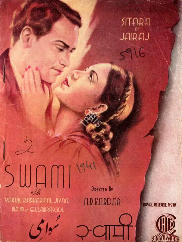 Kardar, A.R. (Director), Swami, 1941 | Song-Synopsis Booklet | CinemaEducation | 00781960