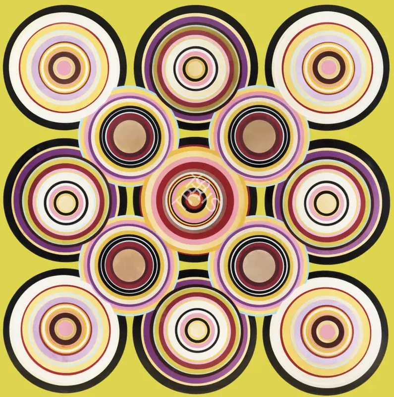 Kher, Bharti (Artist). Untitled. Bindis on painted board, 2012 | Collage | FineArts | 00603878