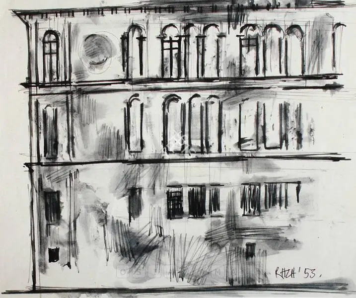 Raza, S.H. (Artist). Untitled. Watercolour on paper, 1953 | Painting  | 00881871