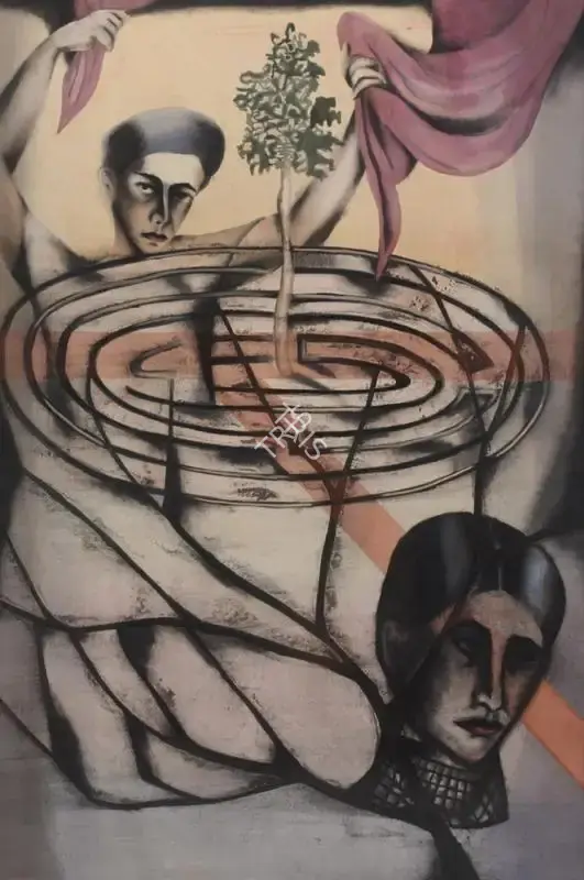 Dodiya, Anju (Artist). Curtain Call, 2014 | Painting