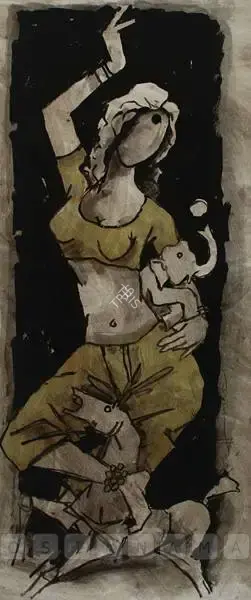 Husain, M.F. (Artist). Gaja Gamini, n.d. | Painting
