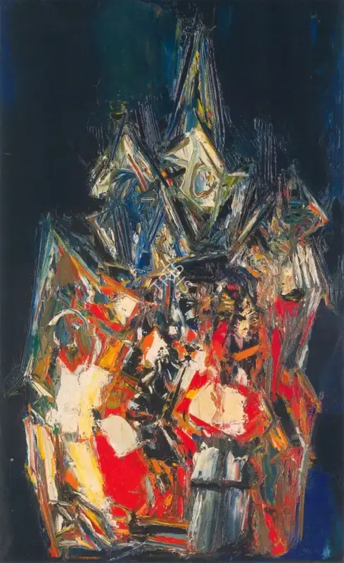 Raza, S.H. (Artist). Eglise. Oil on canvas, n.d. | Painting | FineArts | 00756558