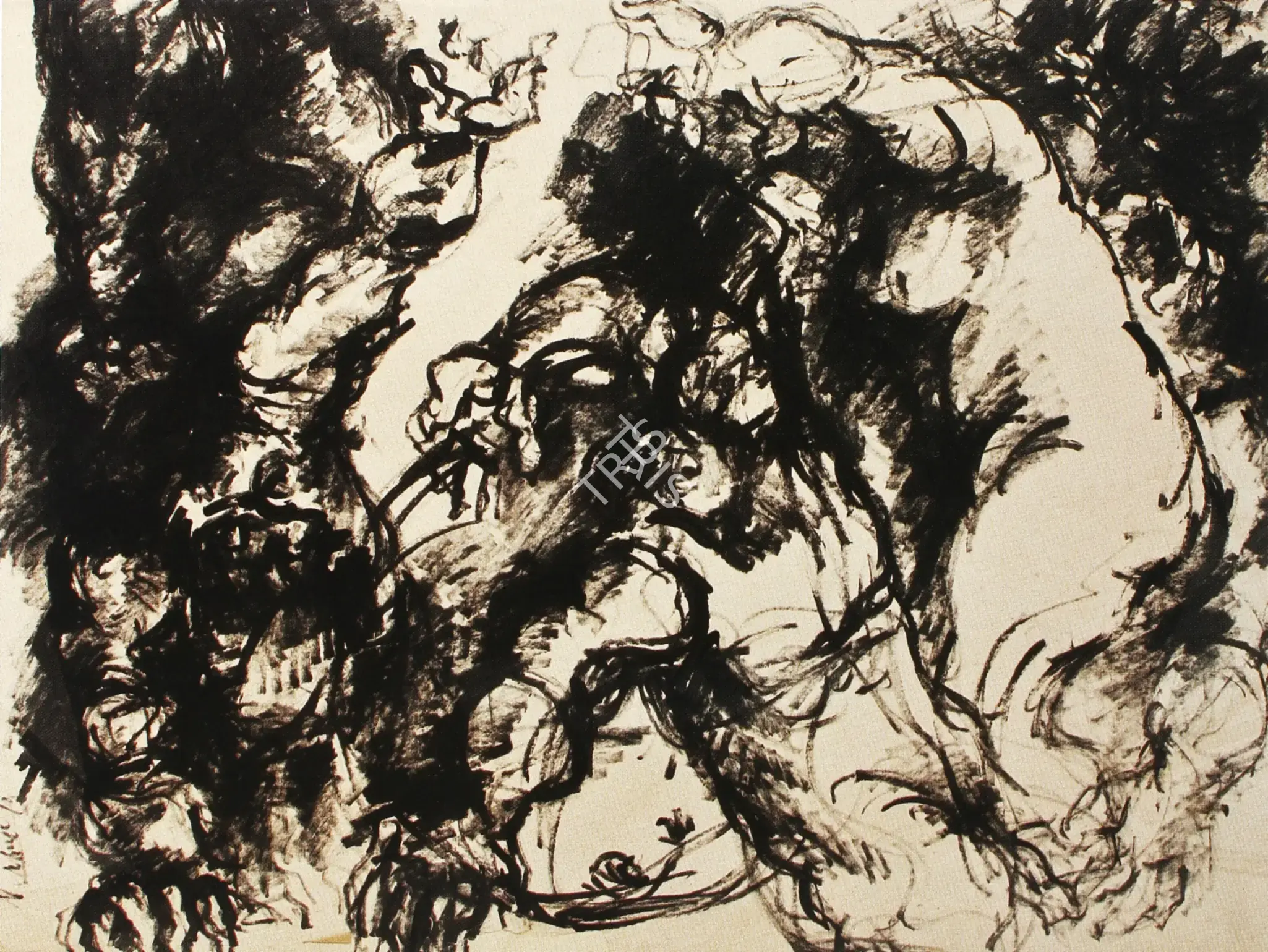 Biswas, Nikhil (Artist). Combat, n.d. | Drawing