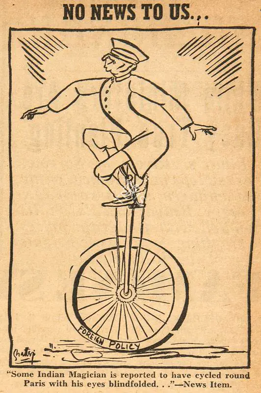 Chatterjee, Basu (Cartoonist). No News to Us…. 1950 | Cartoons, Blitz, 22 July 1950 | PopCulture | 00904464