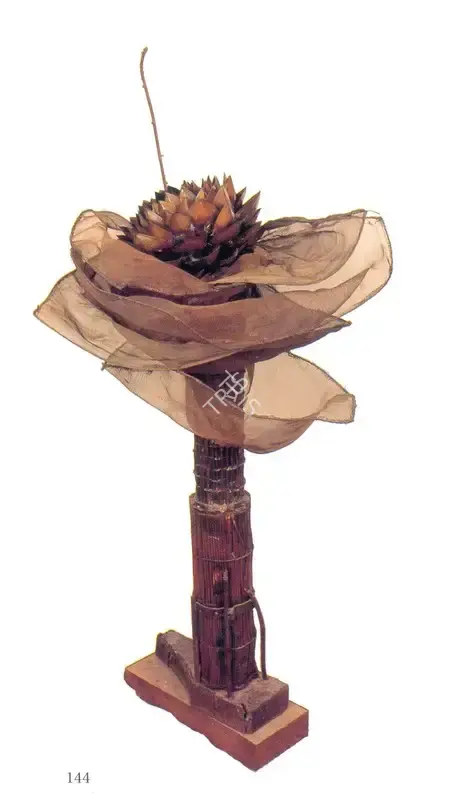 Gupta, Satish (Artist). Flower. Sculpture in wood, gauze and mixed media, n.d. | Sculpture | FineArts | 00374262